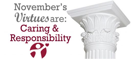 November's Virtues Caring and Responsibility